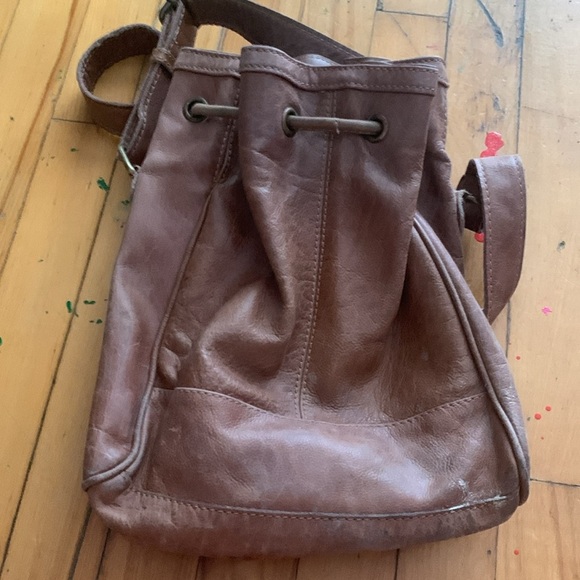 Zara genuine Leather bucket crossbody Bag in Brown - Picture 3 of 5